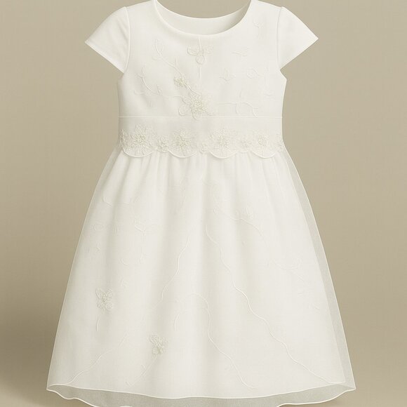 Girls’ Communion Dress with Matching Veil - Picture 1 of 2